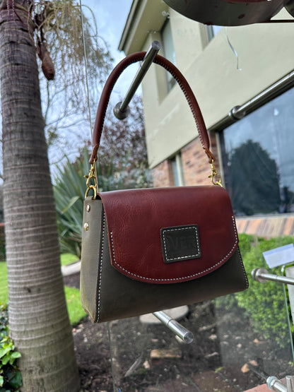 Tan/Olive Green Luna Bag
