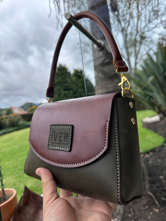 Tan/Olive Green Luna Bag
